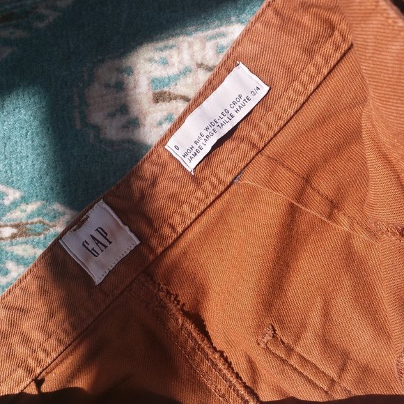 Autumnal Rust-Color High-Rise Wide-Leg Chino - Picture 2 of 4
